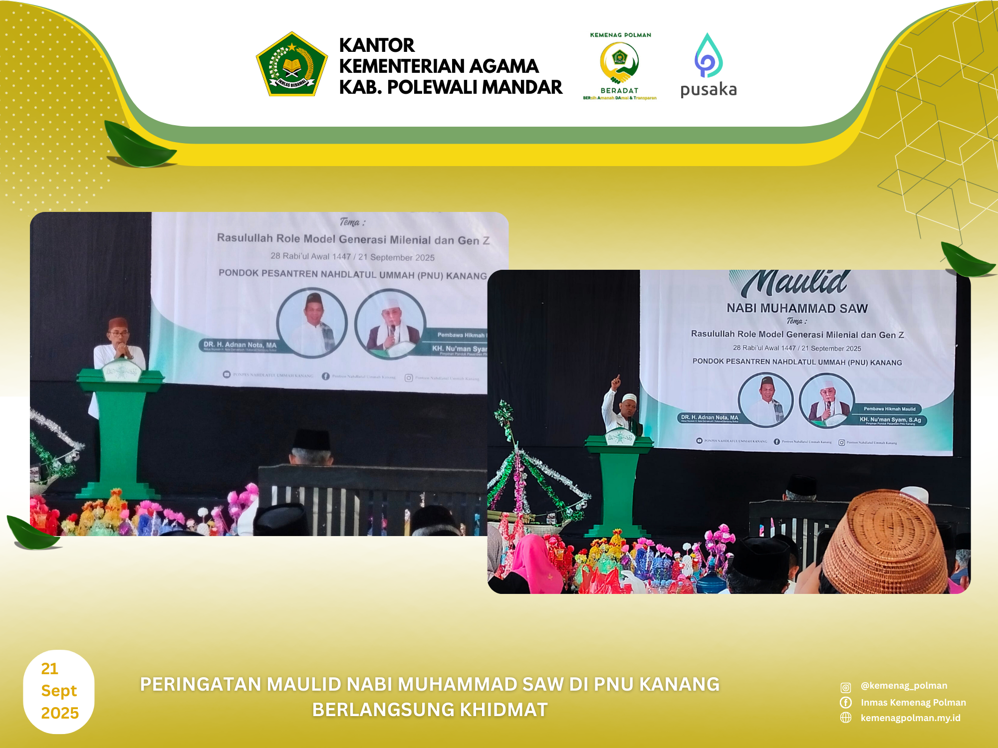 Peringatan Maulid Nabi Muhammad SAW di PNU Kanang Berlangsung Khidmat