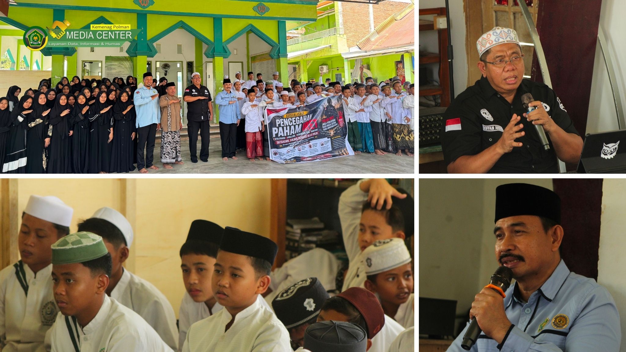 Satgaswil Densus 88 Sulbar dan Kemenag Polman Sosialisasikan Pencegahan IRET dan NVE kepada Santri