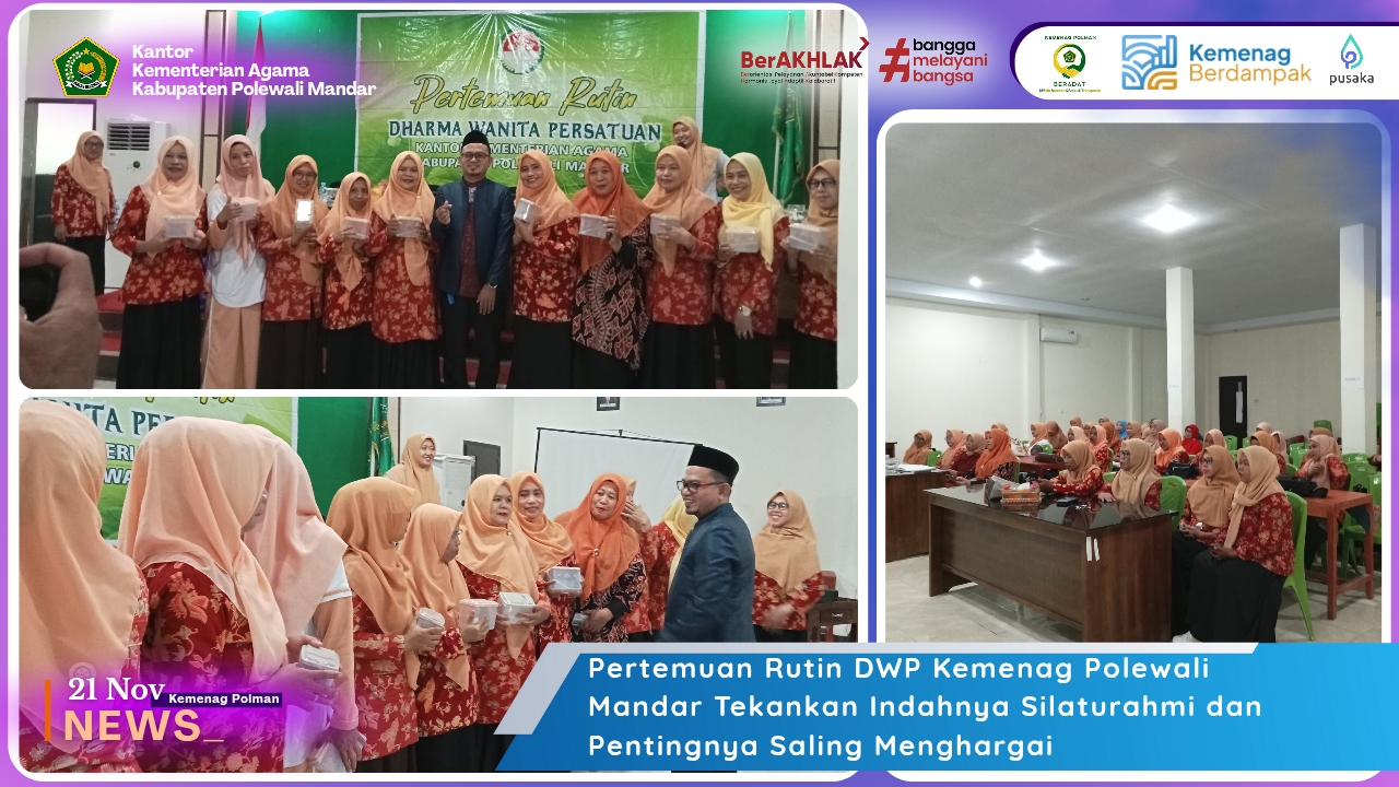 Pertemuan Rutin DWP Kemenag Polewali Mandar Tekankan Indahnya Silaturahmi dan Pentingnya Saling Menghargai