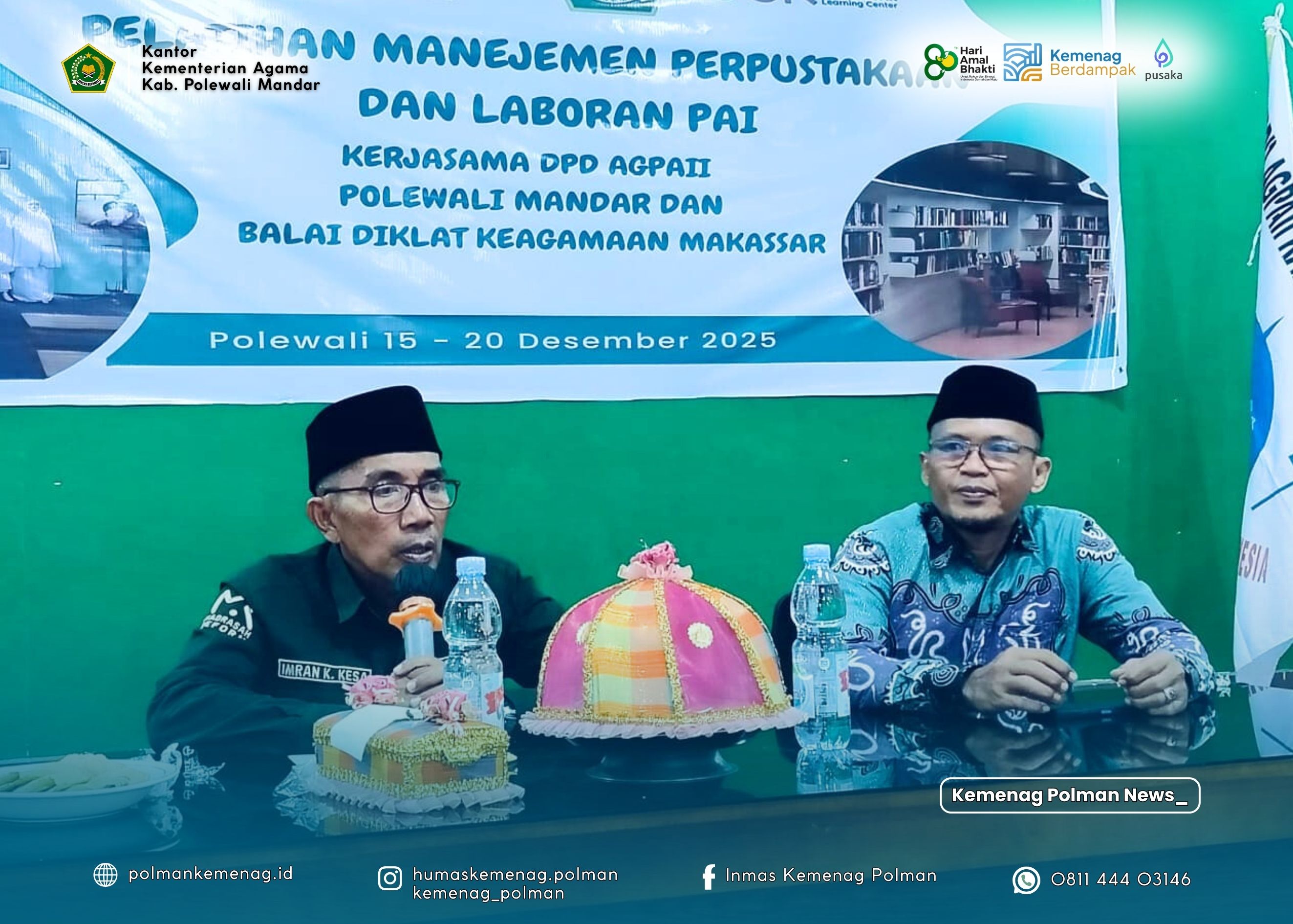Tekankan Nilai Akhlak dan Literasi, Kakankemenag Polman Bekali Guru PAI dalam Pelatihan Pengembangan Kompetensi