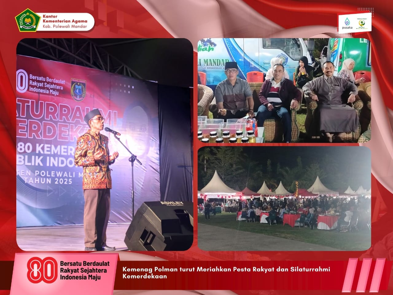 Kemenag Polman turut Meriahkan Pesta Rakyat dan Silaturrahmi Kemerdekaan