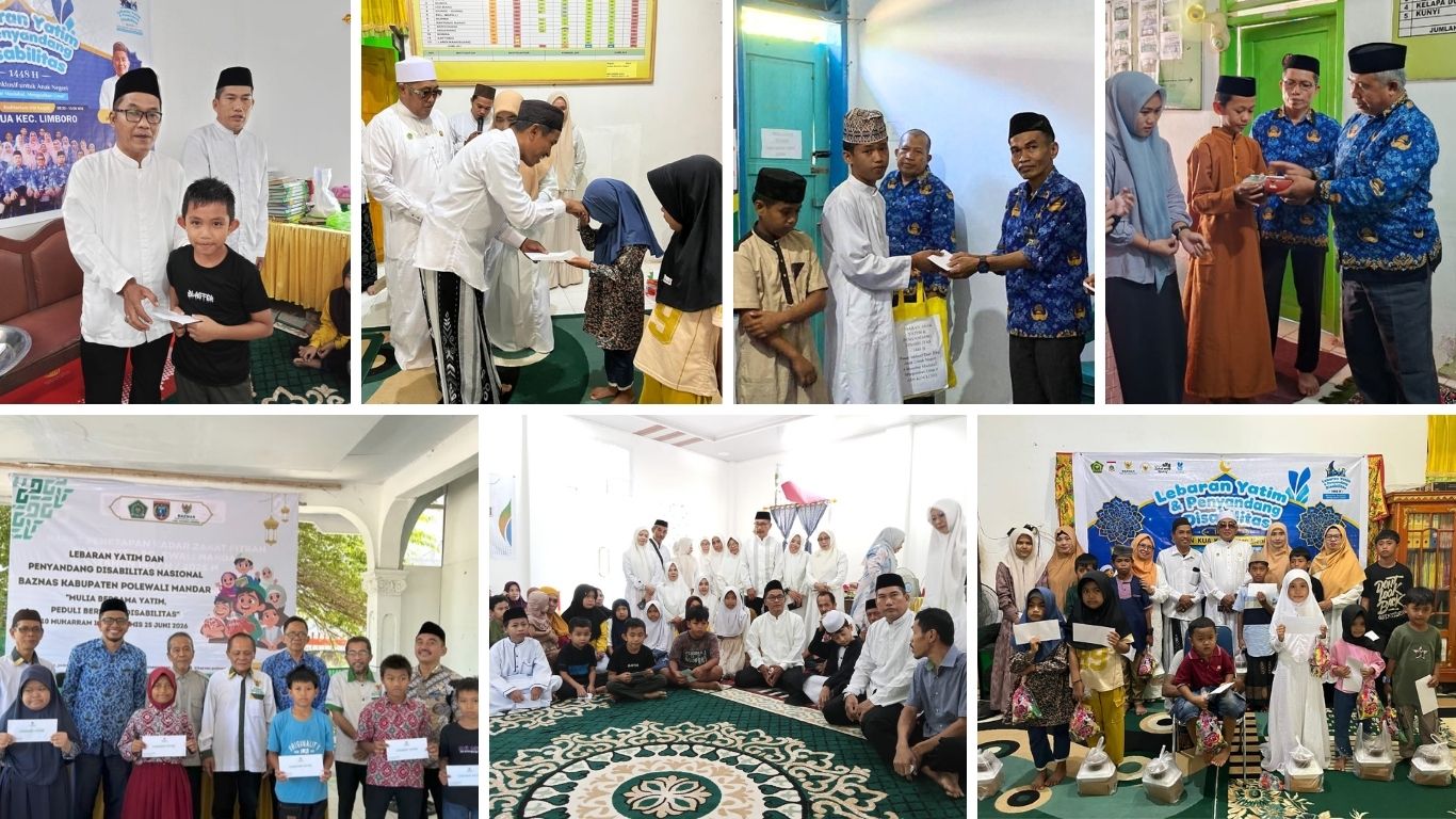 Kemenag Polewali Mandar Rayakan Lebaran Yatim dan Penyandang Disabilitas, Tebarkan Kepedulian di 10 Muharram