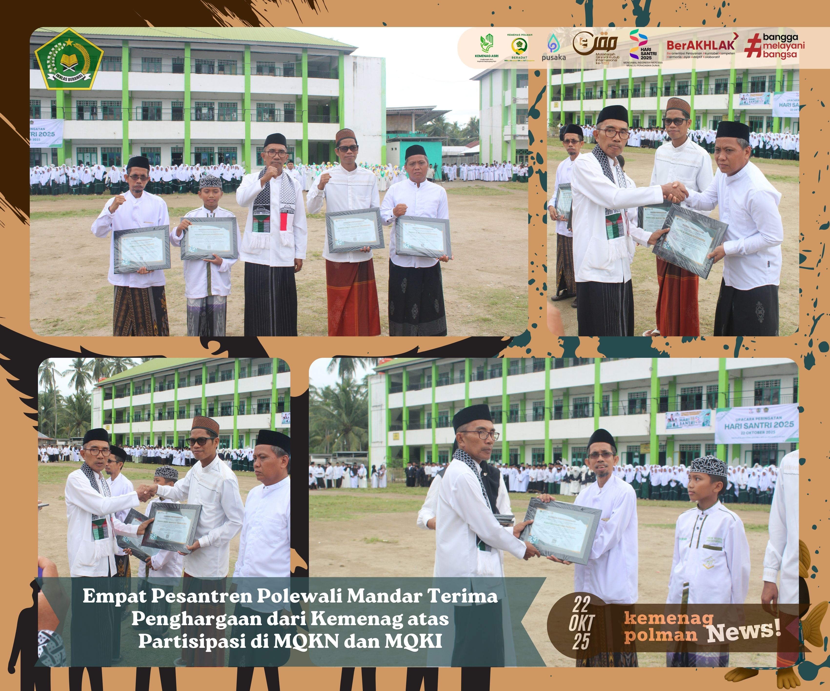 Empat Pesantren Polewali Mandar Terima Penghargaan dari Kemenag atas Partisipasi di MQKN dan MQKI