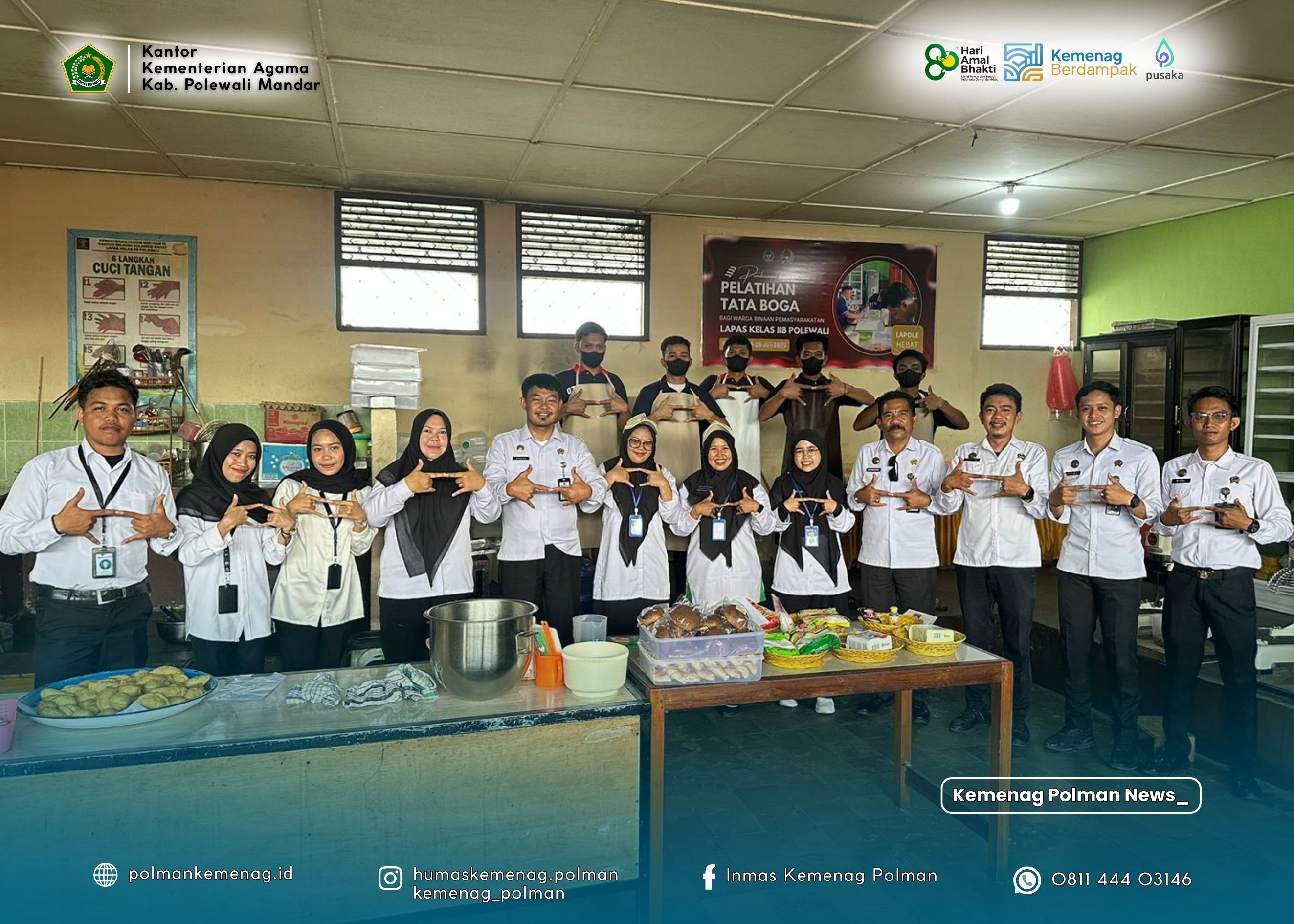 Kemenag Polman Laksanakan Pengawasan Halal pada Produk Roti Lapole di Lapas IIB Polewali