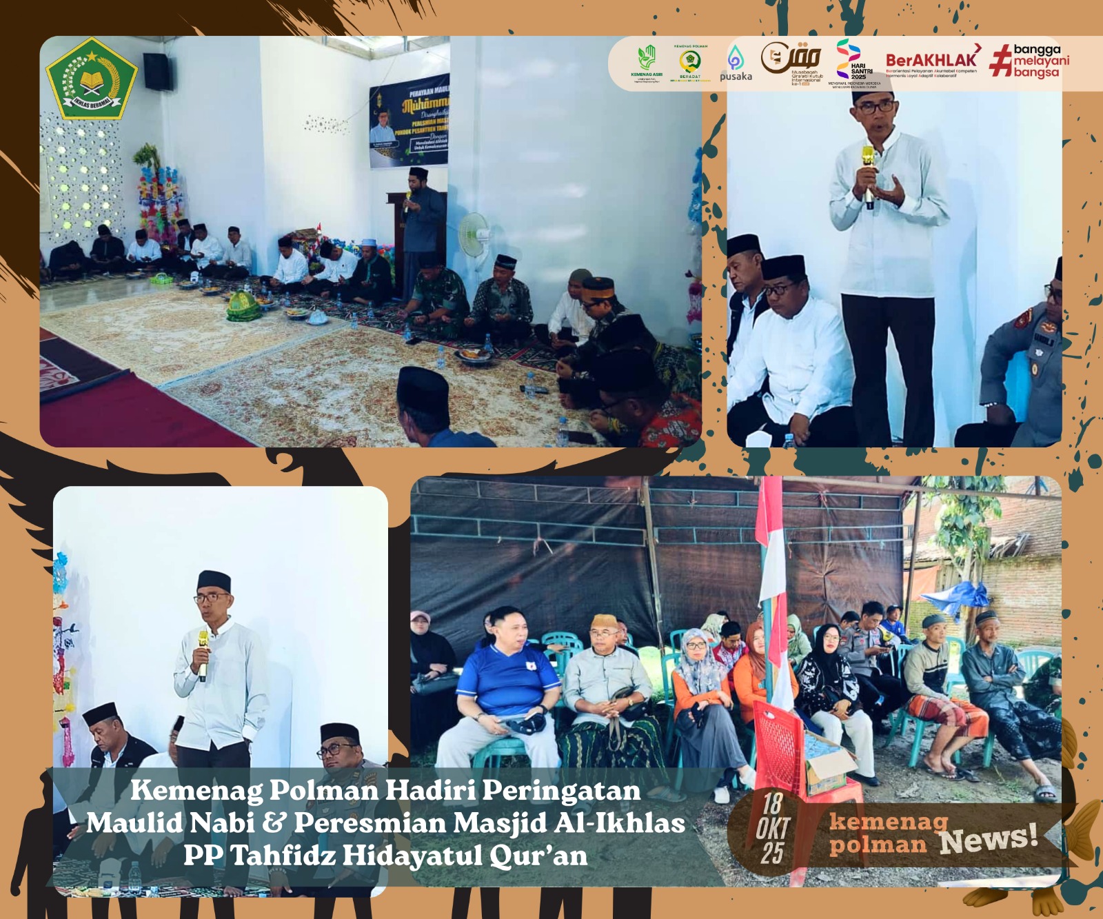 Kemenag Polman Hadiri Peringatan Maulid Nabi & Peresmian Masjid Al-Ikhlas PP Tahfidz Hidayatul Qur’an