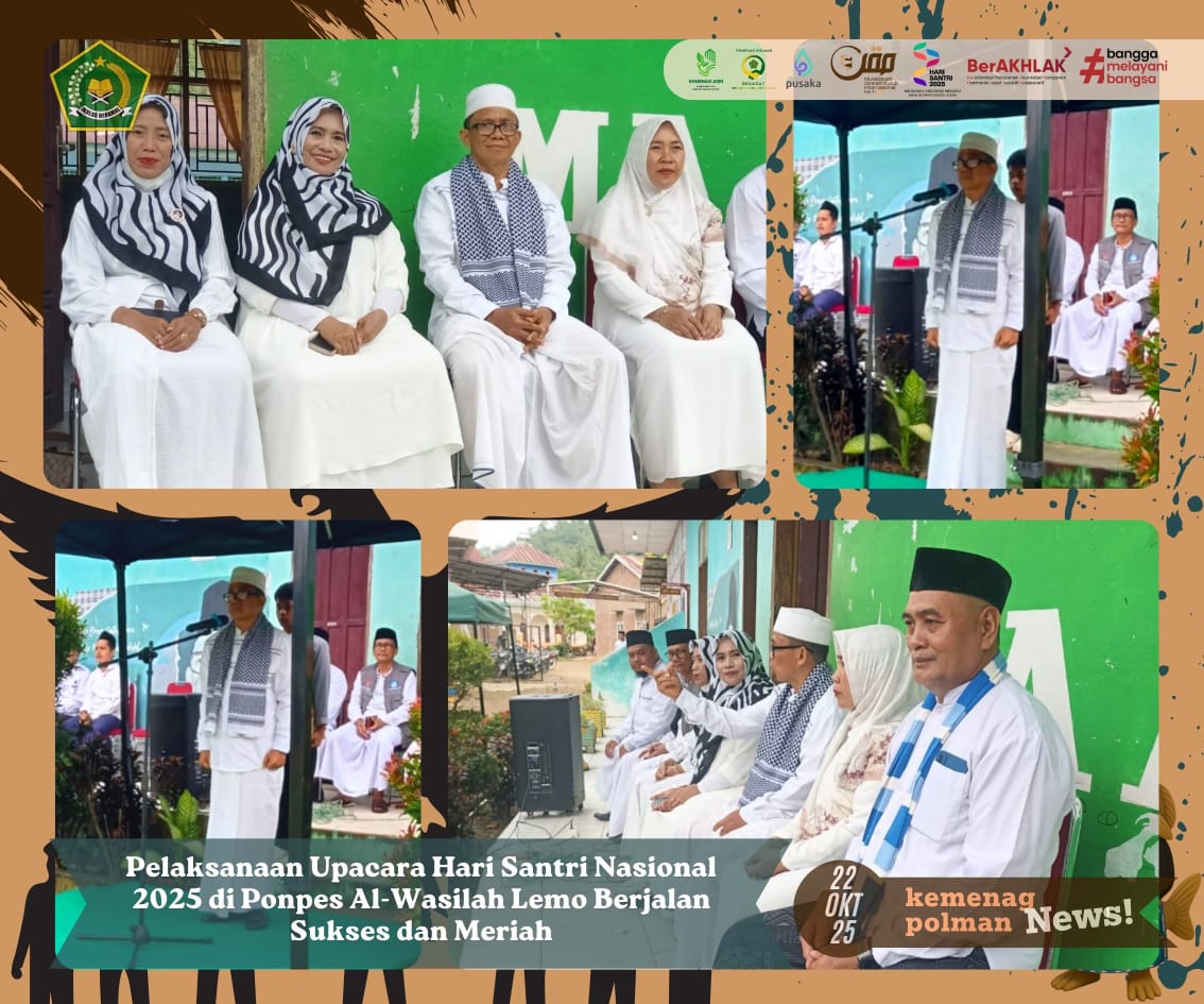 Pelaksanaan Upacara Hari Santri Nasional 2025 di Ponpes Al-Wasilah Lemo Berjalan Sukses dan Meriah