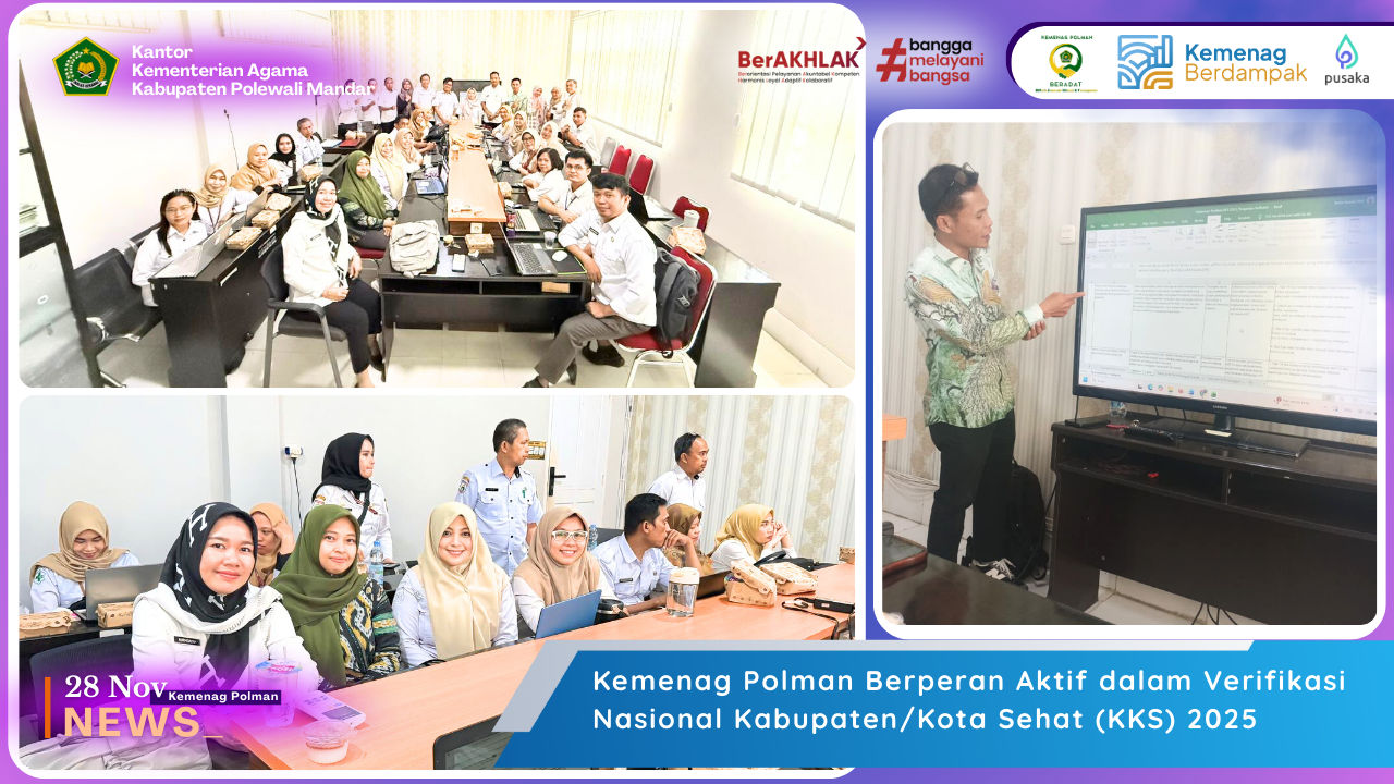 Kemenag Polman Berperan Aktif dalam Verifikasi Nasional Kabupaten/Kota Sehat (KKS) 2025