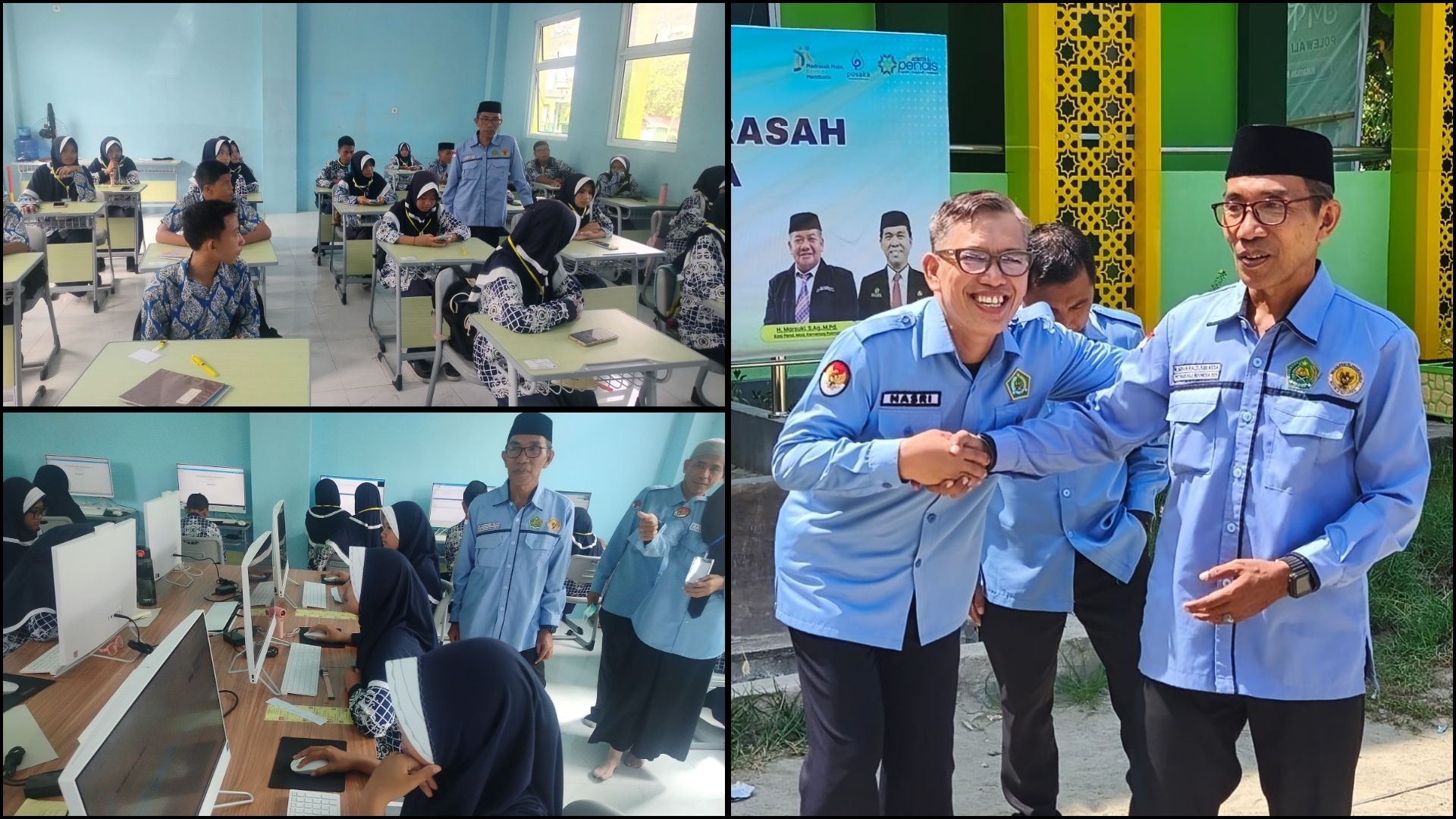 Kunjungi MTsN 1 Polman, Kakan Kemenag Polman Pantau UM dan Alef Education