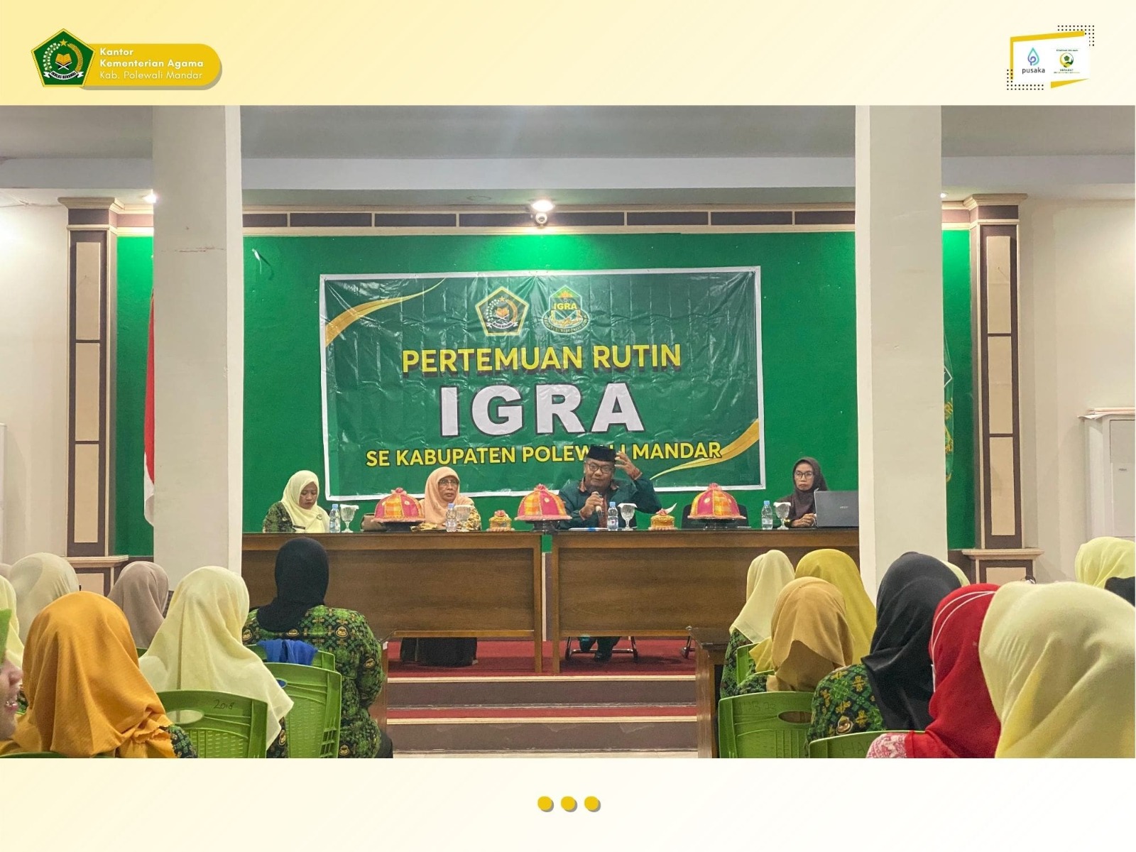 Pertemuan Rutin IGRA Se-Kabupaten Polewali Mandar, Kasi Madrasah Kemenag Polman Tekankan Penguatan Peran Guru RA.