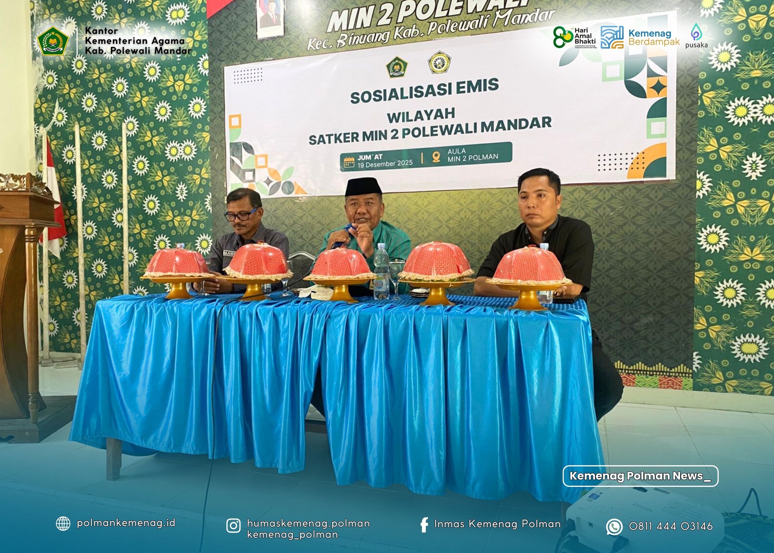 Kemenag Polman Gelar Sosialisasi EMIS Madrasah di Satker MIN 2 Polewali Mandar