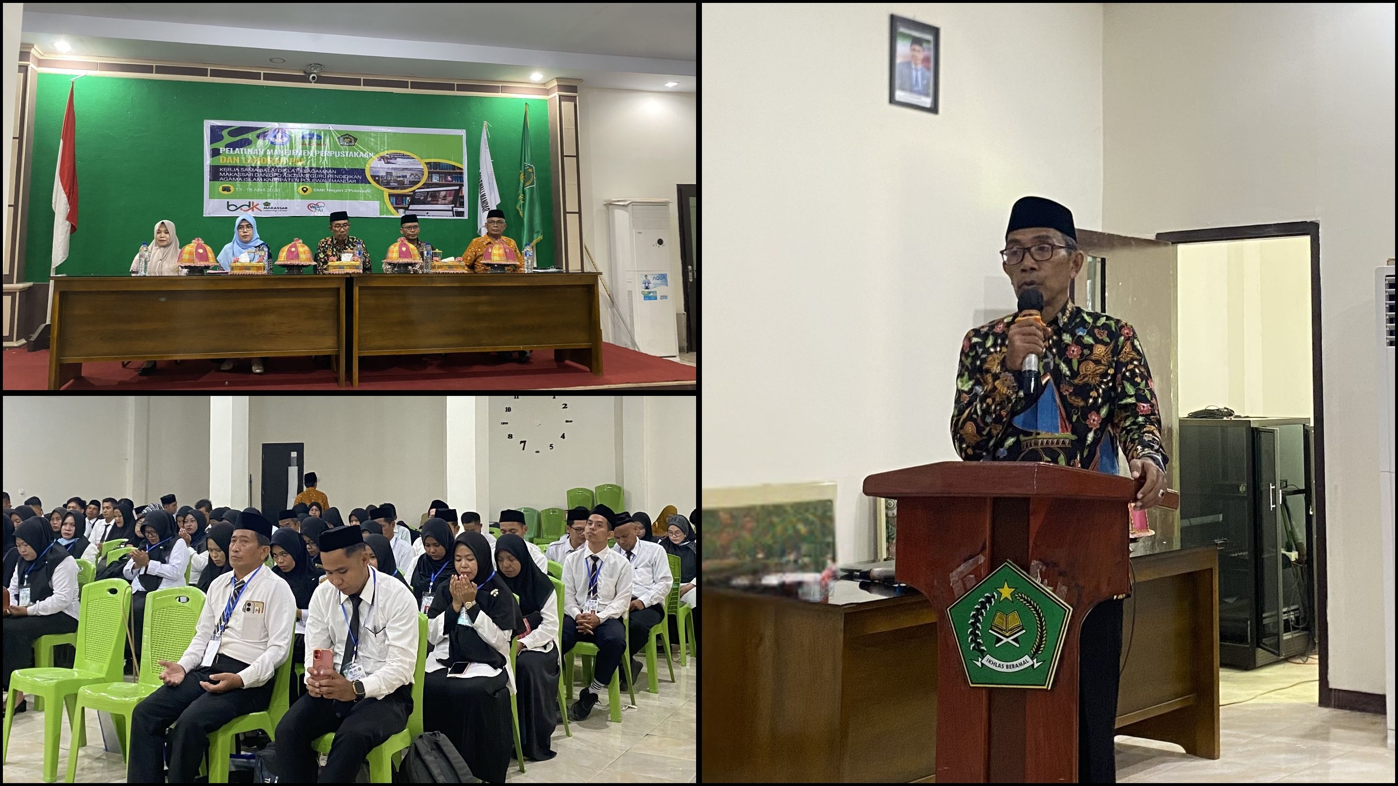 Pelatihan Manajemen Perpustakaan dan Laboran PAI Resmi Ditutup, Kemenag Polman Dorong Kolaborasi dan Penguatan Karakter Siswa