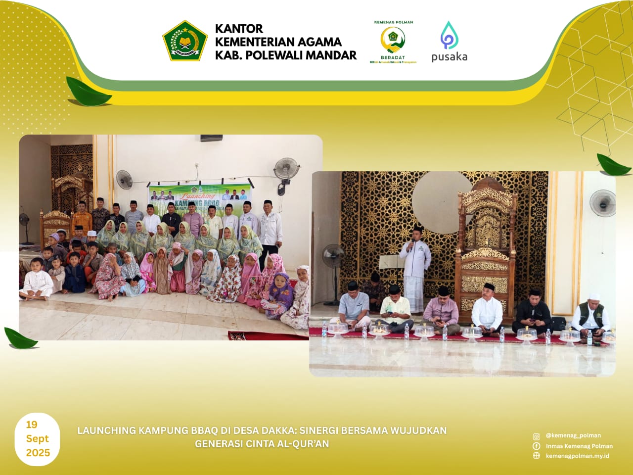 Launching Kampung BBAQ di Desa Dakka: Sinergi Bersama Wujudkan Generasi Cinta Al-Qur’an