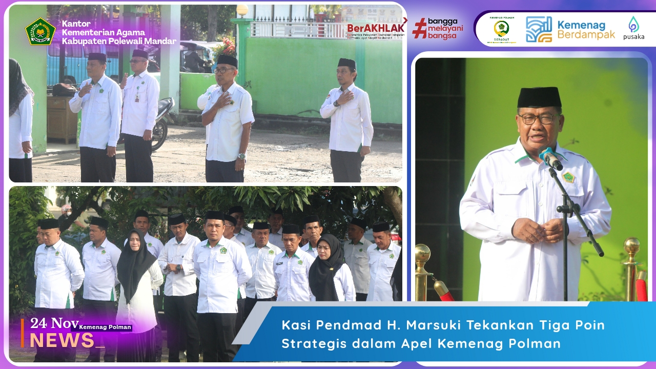 Kasi Pendmad H. Marsuki Tekankan Tiga Poin Strategis dalam Apel Kemenag Polman