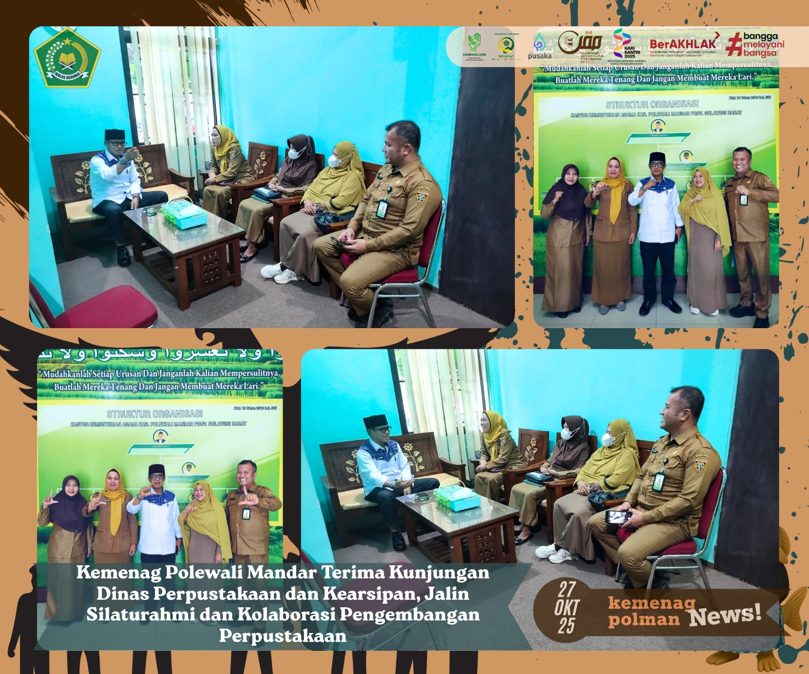 Kemenag Polewali Mandar Terima Kunjungan Dinas Perpustakaan dan Kearsipan, Jalin Silaturahmi dan Kolaborasi Pengembangan Perpustakaan