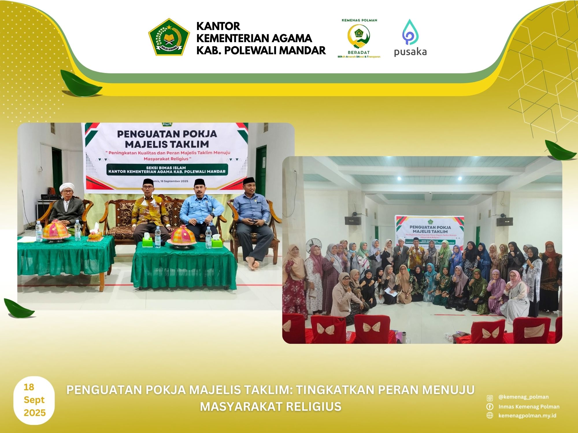 Penguatan Pokja Majelis Taklim: Tingkatkan Peran Menuju Masyarakat Religius